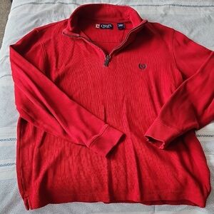 Mens Chaps Quarterzip Sweater
